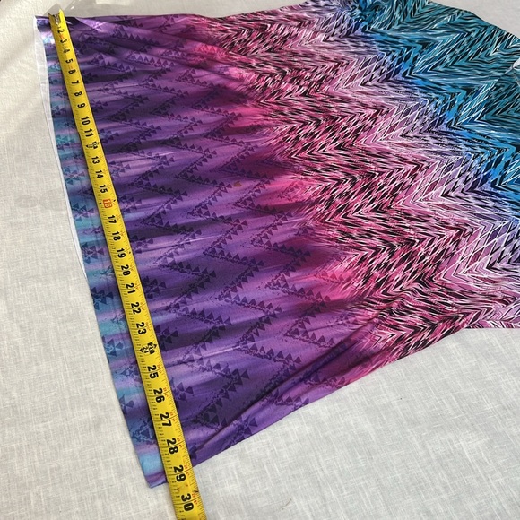 🌞 Avenue blouse blue green pink purple short sleeve tunic women plus size 22-24 - Picture 9 of 16